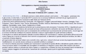 Interrogazione carnevale