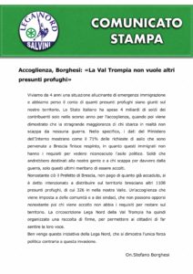 Comunicato profughi Valtrompia